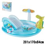ショッピングプール すべり台 プール INTEX ビニールプール ゲータープレイセンター Gator Play Center 補修シート付 ファミリープール 家庭用プール 大型プール 水遊び