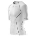 デサント SKINS（スキンズ） J60005004D A200 メンズ ショートスリーブトップ ホワイト／チタニウム ホワイト×チタニウム M