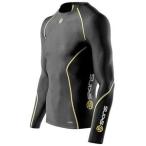 デサント SKINS（スキンズ） J60052005D A200 メンズ ロングスリーブトップ ブラック／イエロー ブラック×イエロー S