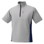 PUROMONTE（プロモンテ） アウトドア トリプルドライカラット ライトウェイト 半袖ジップシャツ MEN’S グレー×ネイビー XL