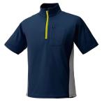 PUROMONTE（プロモンテ） アウトドア トリプルドライカラット ライトウェイト 半袖ジップシャツ MEN’S ネイビー×グレー M