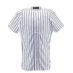 デサント DESCENTE ユニフォームシャツ フルオープンシャツ ピンストライプ DB7000 カラー Sホワイト×ネイビー サイズ S