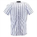 デサント DESCENTE ユニフォームシャツ ジュニアフルオープンシャツ ワイドストライプ JDB6000 カラー Sホワイト×ネイビー サイズ 130