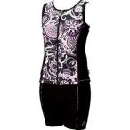 エレッセ ellesse プリント美ラップ美アーム美セパ レディース 水着 ES54251 チャコールグレイ CH