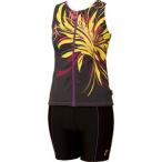 エレッセ ellesse プリント美ラップ美セパ レディース 水着 ES54255 チャコールグレイ CH