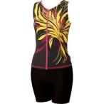 エレッセ ellesse プリント美スーツ レディース 水着 ES54356 チャコールグレイ CH