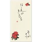 伊予結納センター 日本製 洛柿庵 職人直筆 筆文字 手書き金封 ポインセチア ほんのきもち ありがとう RAK-012 1セット(1枚×5)（直送品）