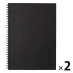  Muji Ryohin двойной кольцо Note одноцветный B5 темно-серый 80 листов 1 комплект (2 шт. ) хорошая вещь план 