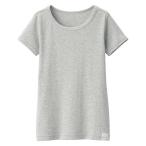 無印良品 キッズ フライス編みクルーネック半袖Ｔシャツ(インナー) １１０ グレー 良品計画