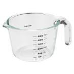 耐熱ガラス計量カップ M 500mL 1個 電子レンジ・食洗器・オーブン対応 シービージャパン