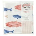 【アウトレット】しあわせ重ねふきん 7枚重ね 蚊帳生地ふきん 台ふきん 食器拭き 30×30cm さかな 日本製 1枚 藤栄