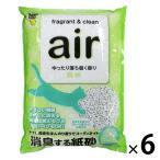 air消臭する紙砂 猫砂 森林 国産 6.5L 6袋 スーパーキャット まとめ買い
