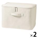  Muji Ryohin полиэстер лен soft box прямоугольный средний крышка тип примерно ширина 37× глубина 26× высота 26cm 1 комплект (2 шт ) хорошая вещь план 