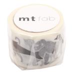 【アウトレット】【Goエシカル】訳あり カモ井加工紙 mt fab スクリーン 黒い動物 MTSC1P04 幅26ｍｍ×長さ3ｍ 1個