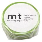 【アウトレット】【Goエシカル】訳あり カモ井加工紙 mt 1P ボーダー・キウイ MT01D388 幅15mm×長さ10m 1個