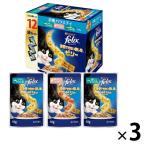 ( варьете упаковка ) Felix кошка .. невозможно .. тест желе . рыба варьете (50g×12 пакет )3 шт корм для кошек мокрый pauchi