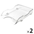  Sonic tray настольный лоток A4 вертикальный прозрачный 2 шт DA-245-T