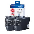  Brother (brother) оригинальный чернильный картридж LC3111BK-2PK черный стандарт 1 упаковка (2 штук )