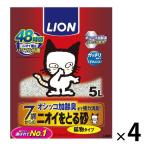 猫砂 ニオイをとる砂 7歳以上用 鉱物タイプ 5L 4袋 ライオンペット（イチオシ）