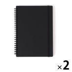  Muji Ryohin прекрасное качество бумага двойной кольцо Note резина . есть A5 80 листов 6mm ширина .1 комплект (2 шт. ) хорошая вещь план 