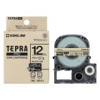  Tepra TEPRA PRO[ оригинальный ] лента коврик модель ширина 12mm коврик бежевый ( чёрный знак ) SB12J 1 шт King Jim 