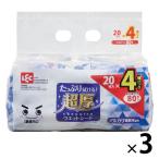 水の激落ちくん 超厚ウエットシート 1セット（1パック（20枚入×4個入）×3） レック