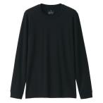 SALE Muji Ryohin мужской джентльмен теплый хлопок толстый вырез лодочкой футболка с длинным рукавом джентльмен S чёрный хорошая вещь план 