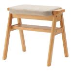 無印良品 再生ポリエステル混 木製スタッキングスツール ベージュ 幅４９．３×奥行３７×高さ４４ｃｍ 良品計画