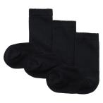  Muji Ryohin Kids пара становится прямой угол ребра носки (3 пара комплект ) Kids 19~23cm чёрный хорошая вещь план 