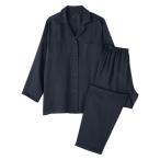 SALE Muji Ryohin женский женщина гладкий атлас длинный рукав пижама женщина M темный темно-синий хорошая вещь план 