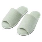  Muji Ryohin ... хлопок пирог ru тапочки передний ..M 22.5~25cm для светло-зеленый хорошая вещь план 