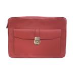 [ б/у ]SIMPSON LONDON Simpson London сумка SL линия Bridge obwia- красный телячья кожа унисекс бесплатная доставка 