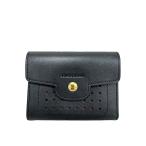 【中古】LONGCHAMP ロンシャン 小物 財布 二つ折り財布 ブラック レディース