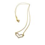 ショッピングハートゴールド 【中古】AHKAH　アーカー　 ビリーブハート 　ネックレス 0.13CT　K18  国内定価\ 148,500 税込