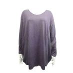 【中古】ANTEPRIMA　アンテプリマ　トップス　ニット　パープル　44サイズ　大きいサイズ　シルク混＿s-0136-r24