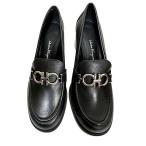 【新古品】【未使用】Salvatore Ferragamo サルヴァトーレフェラガモ 靴 ダブルガンチーニ チャンキーヒール ビットローファー