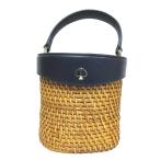 【中古】katespade ケイトスペード　ハンドバッグ　２WAYバッグ　かごバッグ　春夏　ショルダーバッグ