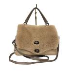 ショッピング毛皮 【中古】ZANELLATO ザネラート バッグ POSTINA バッグ レディース ベージュ ムートン