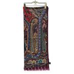 【中古】ETRO エトロ　ストール　パープル　ウール70％　シルク30％　大判ストール