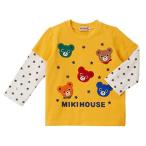 ミキハウス Ｔシャツ 長袖 重ね着風 男の子 女の子 ベビー キッズ 子供服 10-5211-828 100cm イエロー
