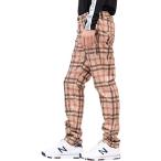 ガッチャ ゴルフ GOTCHA GOLF パンツ 撥水 裏フリース チェック ロングパンツ 213GG1823 ベージュ L