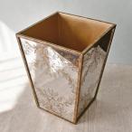 ミラーアート マルチボックスアンティーク ダストボックス プランターカバー ボックス インテリア 収納 ゴミ箱 箱 輸入雑貨 送料無料RE011169