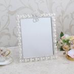  elegant жемчуг настольный зеркало квадратное elegant роскошный жемчуг подставка для зеркала импорт смешанные товары RE822002