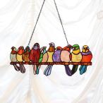 ショッピングデコ ウィンドウデコ ステンドグラス バード  サンキャッチャー アンティーク デコレーション 輸入雑貨 送料無料 RE690753