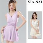  купальный костюм женский One-piece юбка все в одном женщина взрослый женщина море бассейн spa купальный костюм спорт купальный костюм талия плиссировать .. покрытие бедра покрытие body type покрытие 