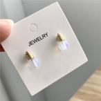 Yahoo! Yahoo!ショッピング(ヤフー ショッピング)ピアス レディース S925シルバー シンプル ムーンストーン風 ライト 電球 トレンディ スタッド 韓国風ピアス 個性的デザインピアス 電球ピアス