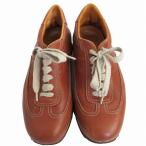 HERMES Hermes Quick H Logo кожа спортивные туфли обувь Brown размер 36 женский [ б/у ]