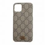  не использовался товар Gucci GUCCI phone кейс OPHIDIA iPhone 11 Pro Max бежевый мужской женский 625714 [ б/у ] /TNT