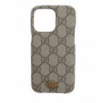  не использовался товар GUCCI Gucci 701332 GGma-montoGG рисунок PVC iPhone13 Pro соответствует смартфон кейс iPhone кейс 701332 [ б/у ] /TNT