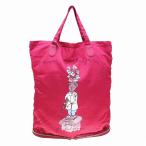  Dell vo-DELVAUX общий рисунок эко-сумка складной сумка большая сумка рука раунд застежка-молния кожа портфель сумка бордо ur7 [ б/у ] /SGW